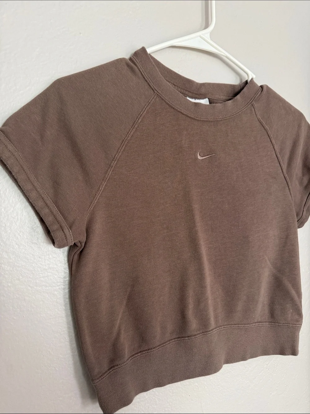 Nike chill terry top short sleeve cropped size XS